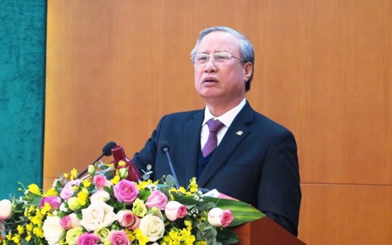 黨中央書記處常務書記陳國旺在會上發表講話。（圖源：賢和）
