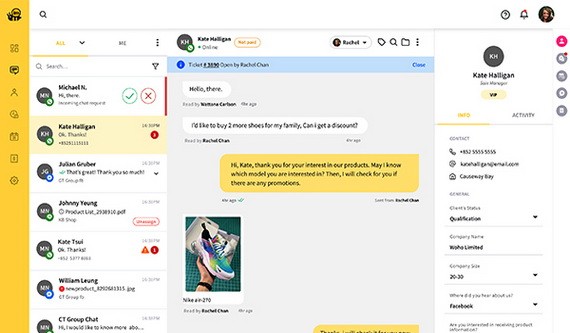 imBee透過自主研發的平台,把Line、WhatsApp、WeChat等通訊軟件整合於同一個平台,讓用戶可以更好地處理來自不同通訊軟件傳來的訊息。