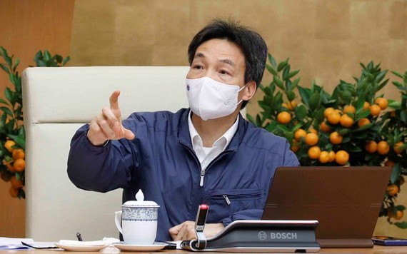 政府副總理、國家新冠肺炎疫情防控指委會主任武德膽在會議上發言。（圖源：VGP）