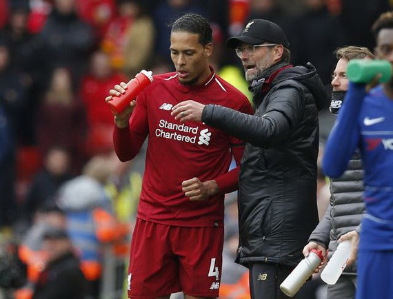 克洛普（右）與范迪克。（圖源：互聯網）