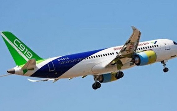 C919在試飛。（圖源：互聯網）