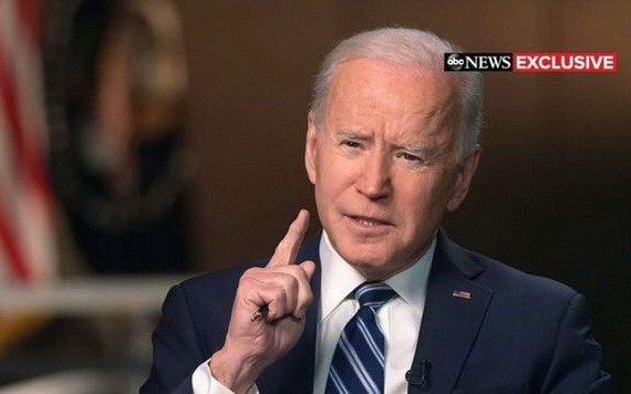 拜登接受 ABC 專訪。（圖源：ABC News）