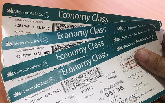 圖為越航機票。（圖源：VNE）