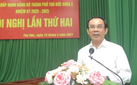 市委書記阮文年發表指導意見。（圖源：高昇）