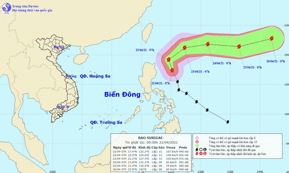 圖為舒力基超強颱風的移動方向。（圖源：國家水文氣象預報中心）