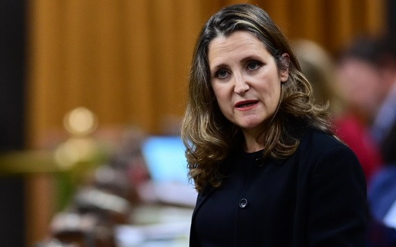 加拿大聯邦副總理兼財長弗里蘭。（圖源：加通社）