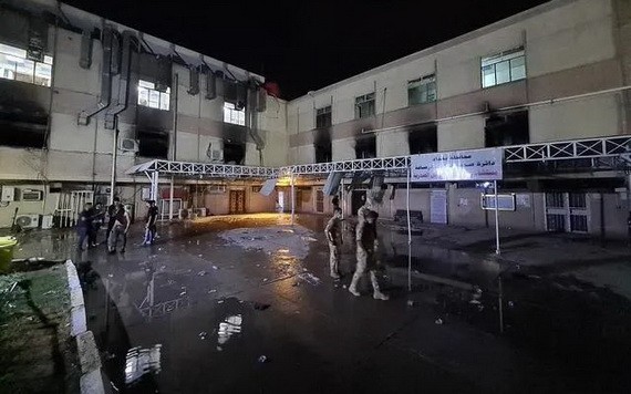 發生火災的醫院。（圖源：互聯網）