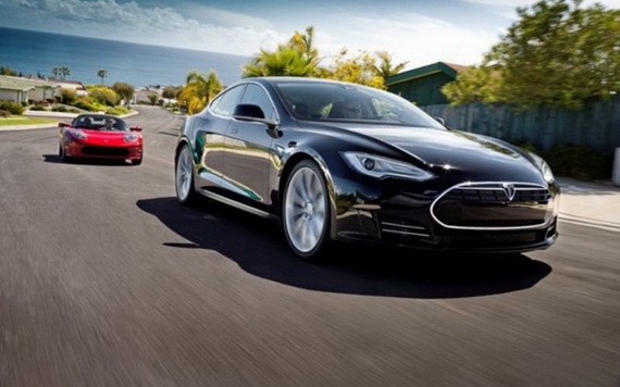 圖為特斯拉四門電動轎車Model S。（示意圖源：互聯網）