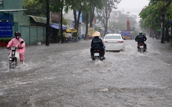 本市昨(25)日上午突降大雨並持續6個多小時,導致多條街道嚴重受淹。(圖源:民越)