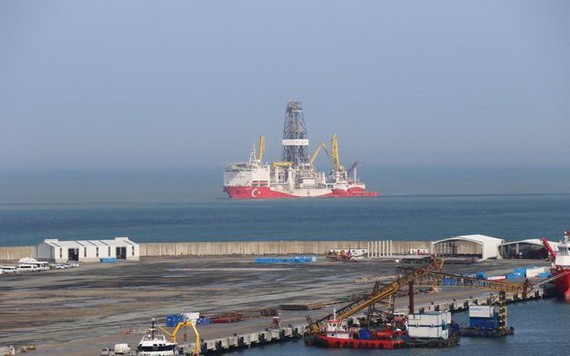 土耳其“法提赫”號鑽探船。（圖源：IHA通訊社）