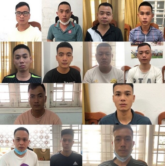 被抓獲的放高利貸團夥。(圖源:警方提供)
