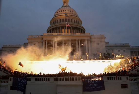 當地時間1月6日,美國國會大廈發生騷亂事件。(圖源:Getty Images)