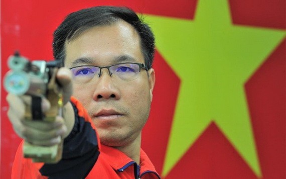 越南射擊運動員黃春榮。(圖源:互聯網)