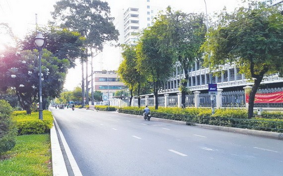 在疫情期間的街道顯得異常的寧靜。