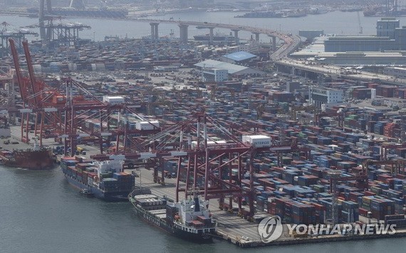 韓國釜山港。（圖源: 韓聯社）
