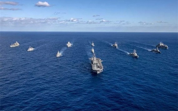 美國海軍開始於8月3日至16日舉行“大規模演習21”的海上軍演。(圖源:互聯網)