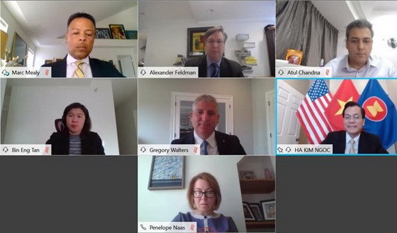 “跨太平洋投資合作”線上座談會。（圖源：越通社）