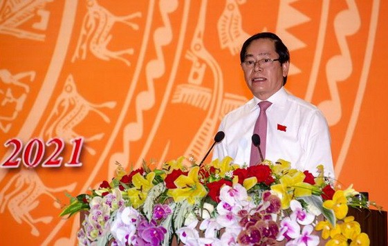 巴地-頭頓省委書記、人民議會主席范曰清在會上致開幕詞。(圖源:越通社)