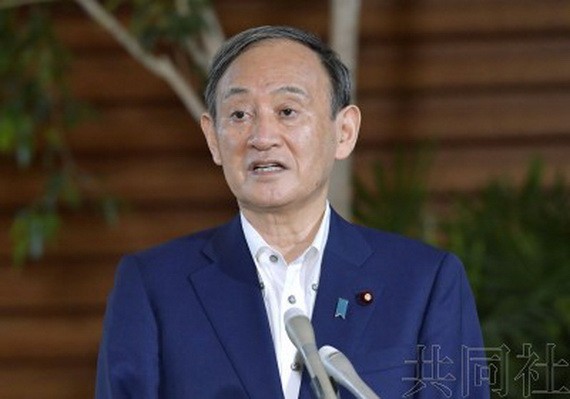 日本首相菅義偉。(圖源:共同社)