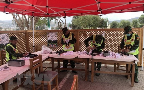 越南隊贏得了“忠誠朋友”項目團體射擊賽銀牌。（圖源：互聯網）