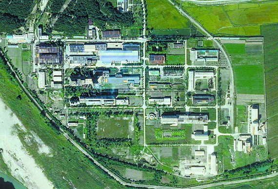 美國衛星圖像公司拍攝的寧邊鈾濃縮廠照片。(圖源:AP)