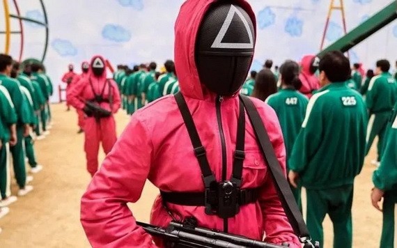 《魷魚遊戲》影片中的一畫面。（圖源：互聯網）