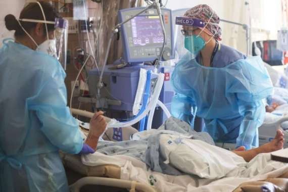 美國醫療隊伍中受到新冠病毒感染的人數正在攀升。（圖源：法國媒體）