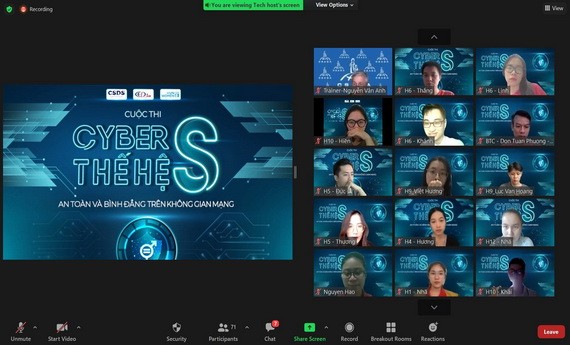 “網絡空間安全及平等”Cyber S-S時代比賽線上開幕儀式。（圖源：UN Women）