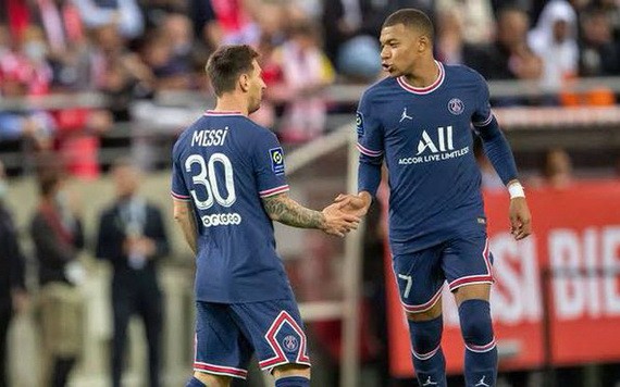 梅西（左）與姆巴佩。（圖源：互聯網）