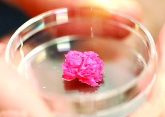 近日，日本的研究人員成功製造出了3D列印“和牛肉”，這種人造肉的垂直切片與真實的和牛肉非常相像。（圖源：互聯網）