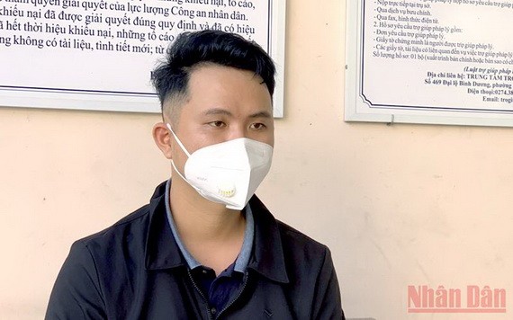 被抓獲的嫌犯阮廷潤。（圖源：人民報）