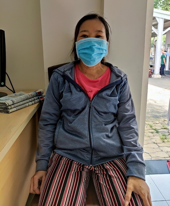 談及病情,湯淑金熱淚盈眶。