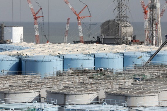 日本福島第一核電廠廢水儲蓄槽將滿,東京電力公司21日提交排放申請計畫。(圖:AP)