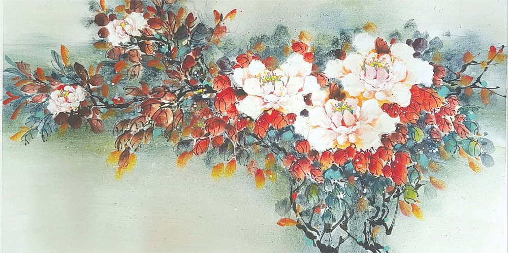  花開富貴　青雲畫