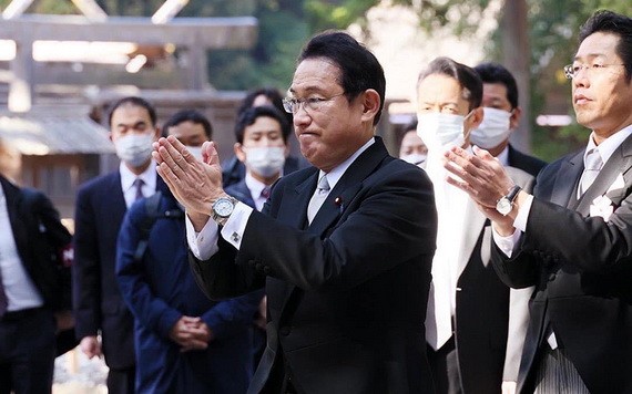 岸田內閣支持率下跌，中為首相岸田文雄。（圖：互聯網）