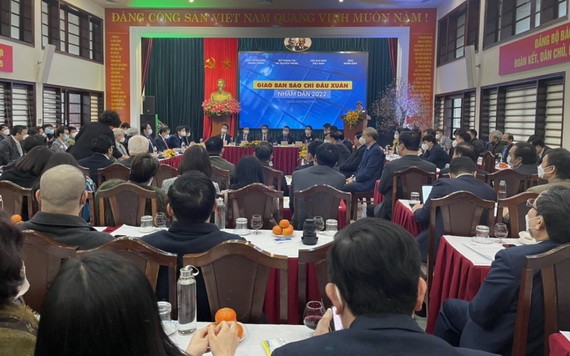 2022壬寅年新春新聞媒體例會現場。（圖：VOV）