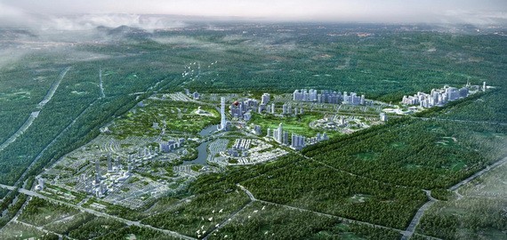 FLC集團擬在平政縣新日鄉與平利鄉投資規模近1200公頃的複合項目。圖為該投資項目的透視圖。（圖：FLC）