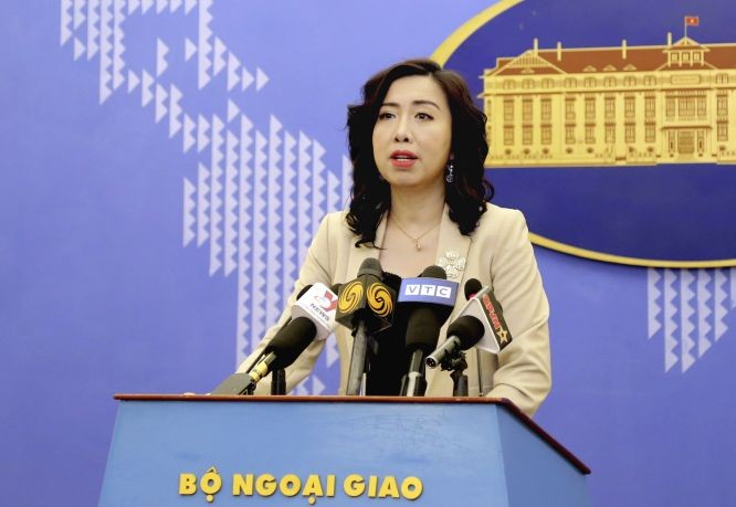外交部發言人黎氏秋姮。（圖：孟雄）