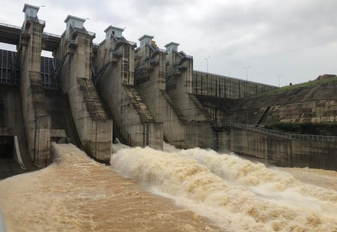 香田水電工程主動調節水庫流量應對雨洪。(圖:明進)