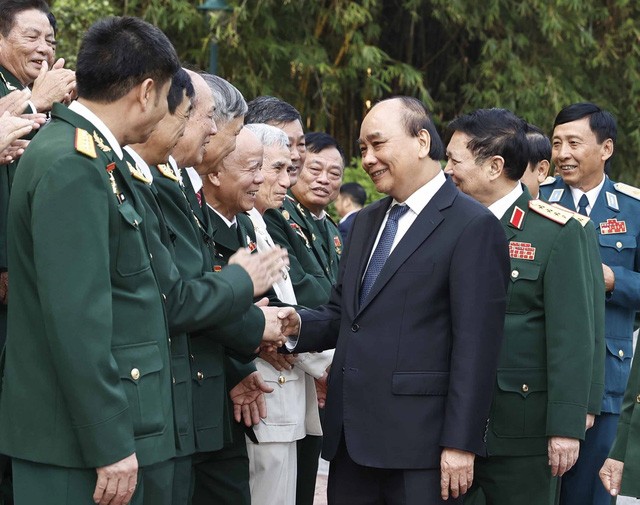 國家主席與 341 號師退伍軍人會面