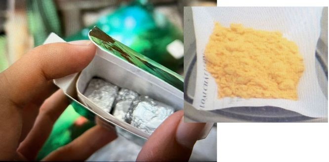 警愓毒品與食品混合在一起