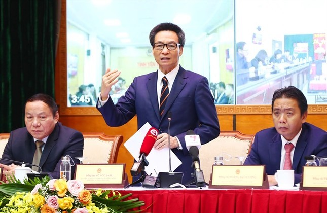 政府副總理武德膽在會上發表指導意見。（圖：陳訓）