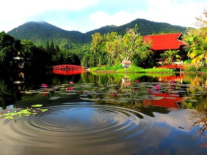 禁山脚下犹如欧洲美景。