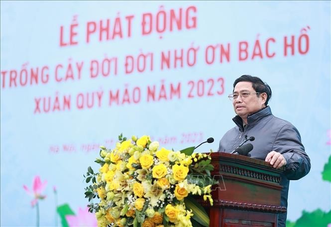 范明政总理发动“世代铭记胡伯伯恩情的新春植树节”。