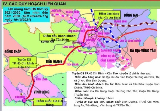 胡志明市-芹苴高铁有助加强与九龙江平原连接。