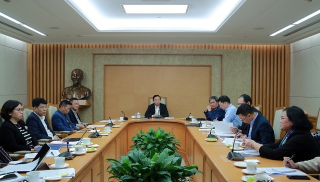 政府副总理陈红河主持会议。(图:VGP)