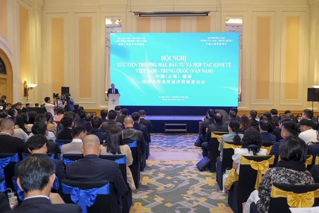 越南和中国云南省贸易、投资和经济合作促进会议现场一隅。（图：VGP）