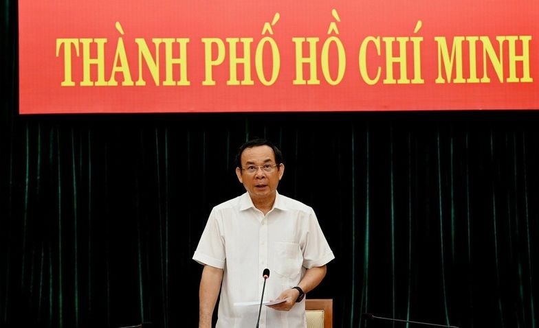 市委书记阮文年在会议上发表结论。（图：PLO）