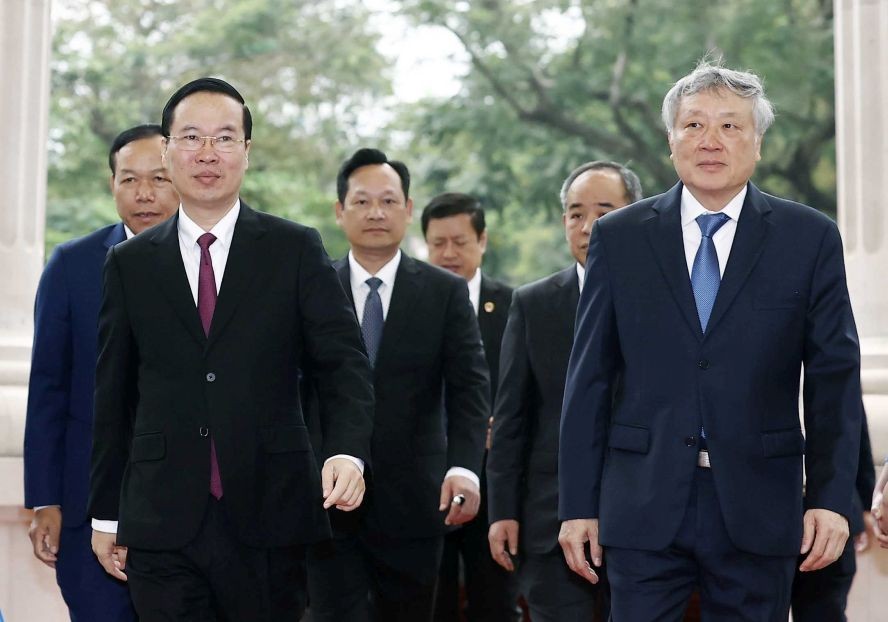 国家主席武文赏与最高人民法院举行工作会议。(图:统一)