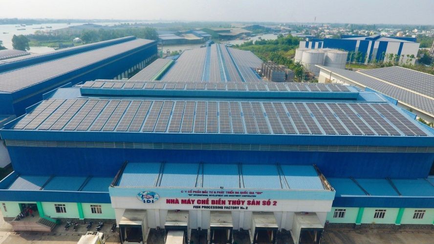 太阳能电板系统覆盖IDI公司水产加工厂